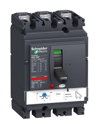 Силовой автомат Schneider Electric Compact NSX 160, TM-D, 25кА, 3P, 160А