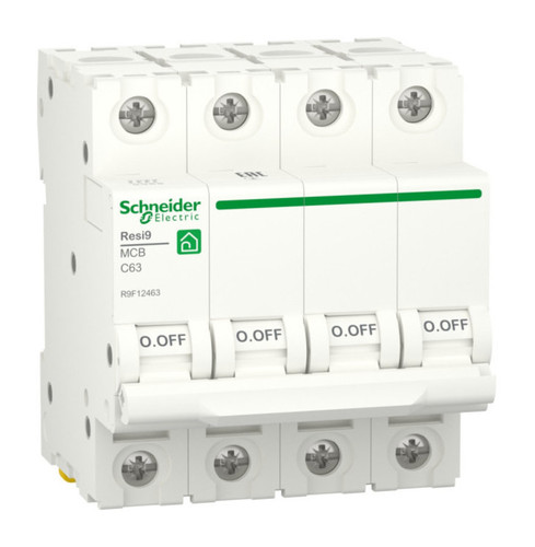 Автоматический выключатель Schneider Electric Resi9 4P 63А (C) 6кА, R9F12463