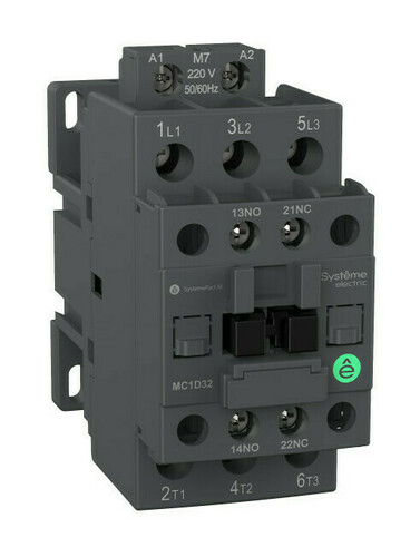 Контактор Systeme Electric SystemePact M 3P 25А 220В DC 11кВт, MC1D25MD