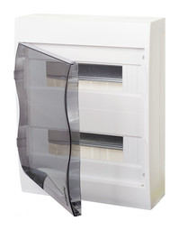 Распределительный шкаф Easy9, 24 мод., IP40, навесной, пластик, прозрачная дверь, с клеммами